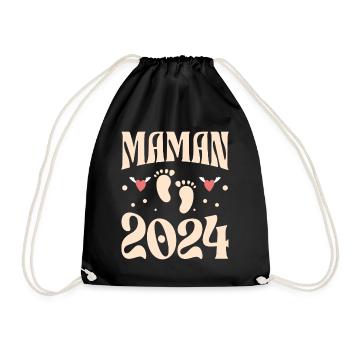 Future Naissance Grossesse Future Maman 2024 - Sac de sport léger - noir - Devant