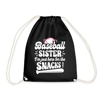 Humour Soeur Supporter Baseball - Sac de sport léger - noir - Devant