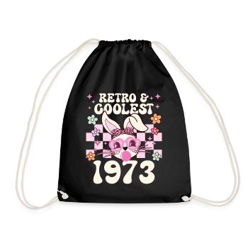 Rétro Cool Fille Née En 1973 50 Ans Anniversaire - Sac de sport léger - noir - Devant