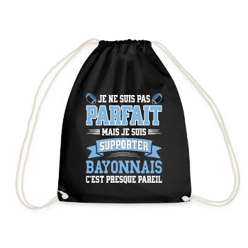 Homme Bayonnais Bayonne Rugbyman Rugby Humour - Sac de sport léger - noir - Devant