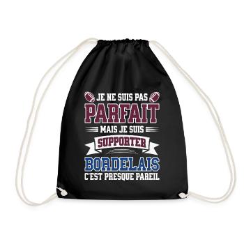 Homme Bordelais Bordeau Rugbyman Rugby Humour - Sac de sport léger - noir - Devant