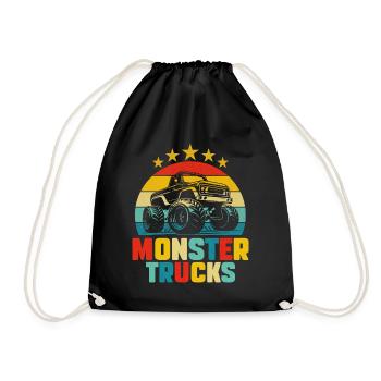 Auto Monster Truck Geburtstagskind Mann - Turnbeutel - Schwarz - Vorne