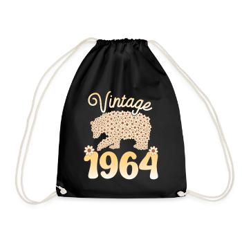 Ours 1964 Fête Anniversaire Femme 60 Ans - Sac de sport léger - noir - Devant