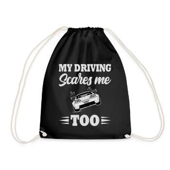 Voiture Humour Mauvais Conducteur Automobiliste - Sac de sport léger - noir - Devant