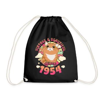 Femme Vintage Magnifique 1954 70 Ans Anniversaire - Sac de sport léger - noir - Devant