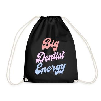 Energetic Dentist Female Dentist - Drawstring Bag - black - Front