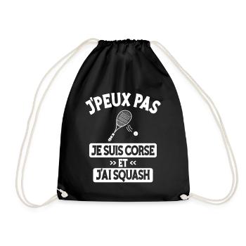 Je Peux Pas J'Ai Squash Homme Corse - Sac de sport léger - noir - Devant