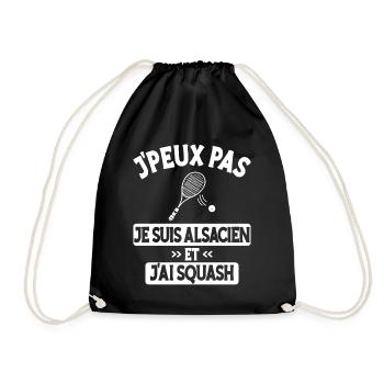 Je Peux Pas J'Ai Squash Alsacien - Sac de sport léger - noir - Devant