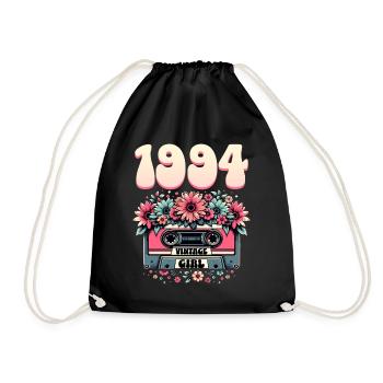 Cassette Année 1994 Anniversaire Femme 30 Ans - Sac de sport léger - noir - Devant