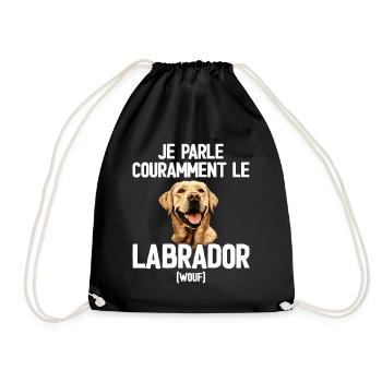 Parler Le Labrador Cadeau Humour Chien Labrador - Sac de sport léger - noir - Devant