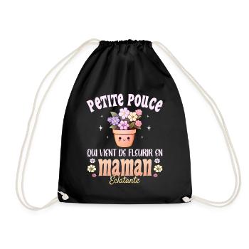 Future Maman Fleurs Kawaii Annonce Maman 2024 - Sac de sport léger - noir - Devant