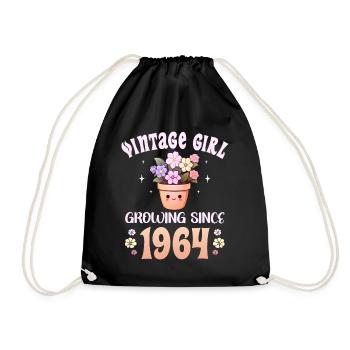 Vintage Année 1964 Anniversaire Femme 60 Ans - Sac de sport léger - noir - Devant