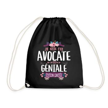 Femme Édition Limitée Avocate Géniale - Sac de sport léger - noir - Devant