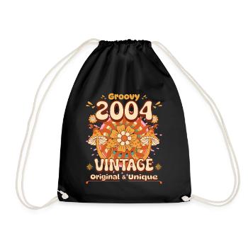 Vintage Année 2004 Anniversaire Femme 20 Ans - Sac de sport léger - noir - Devant
