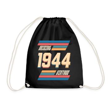 Original 1944 Geburtstag 80 Jahre Jubiläum - Turnbeutel - Schwarz - Vorne