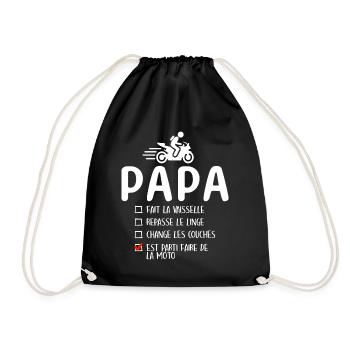 Père Motard Motorcycle Humour Moto Papa Motard - Sac de sport léger - noir - Devant