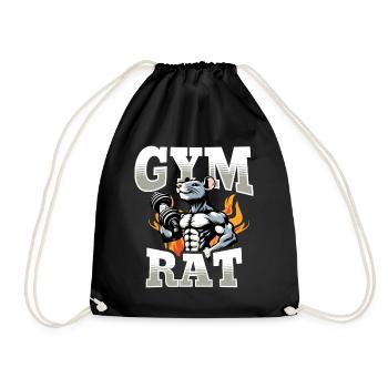 Gym Rat Muscu Motivation Musculation Gym - Sac de sport léger - noir - Devant