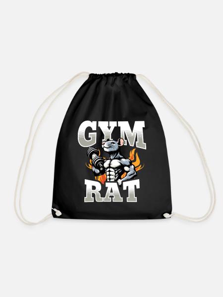 Gym Rat Muscu Motivation Musculation Gym - Sac de sport léger - noir