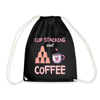 Stacker Sport Cup Stacking And Coffee - Drawstring Bag - black - Front