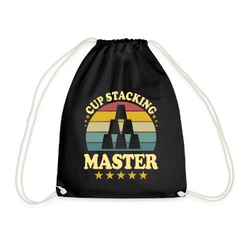 Cup Stacking Master Sport Stacking - Drawstring Bag - black - Front