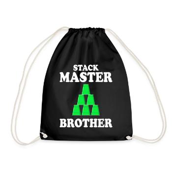 Cups Stacker Sport Stacking Brother - Drawstring Bag - black - Front
