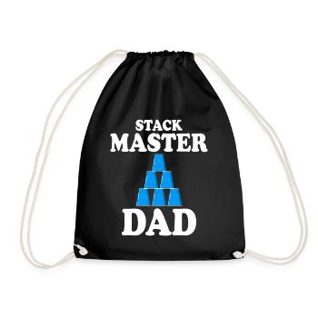 Cups Stacker Sport Stacking Dad - Drawstring Bag - black - Front
