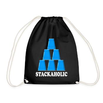 Cup Stacing Stackaholic Sport Stacking - Drawstring Bag - black - Front