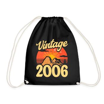 Vintage 18th Anniversary 2006 - Drawstring Bag - black - Front