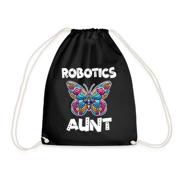 Butterfly Robotic Robot Aunt - Drawstring Bag - black - Front