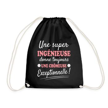 Exceptionnelle Ingénieuse Chômeuse - Sac de sport léger - noir - Devant