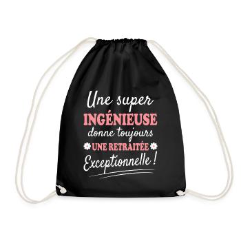 Exceptionnelle Ingénieuse Retraitée - Sac de sport léger - noir - Devant