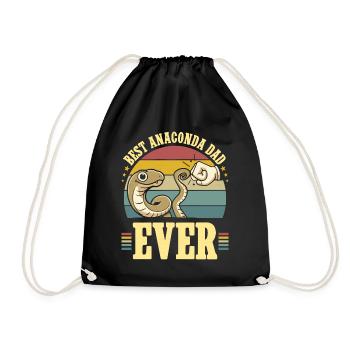 Papa Adore Anacondas Animal Serpent - Sac de sport léger - noir - Devant