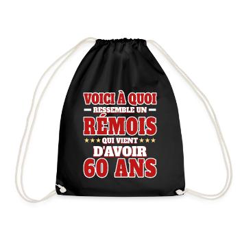 Supporter De Reims Anniversaire 60 Ans - Sac de sport léger - noir - Devant