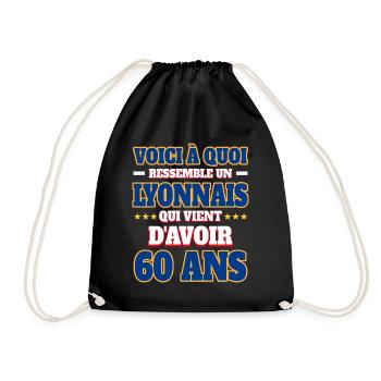Supporter De Lyon Anniversaire 60 Ans - Sac de sport léger - noir - Devant