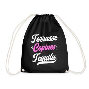 Soirée Femme Terrasse Copines Tequila - Sac de sport léger - noir - Devant