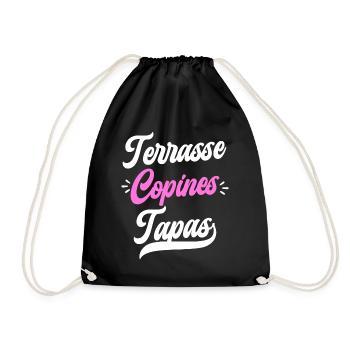 Soirée Femme Terrasse Copines Tapas - Sac de sport léger - noir - Devant