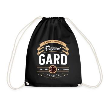 Vintage Gard Department France - Drawstring Bag - black - Front