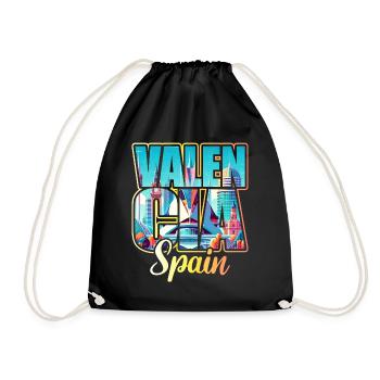 Travel Spain City Valencia - Drawstring Bag - black - Front