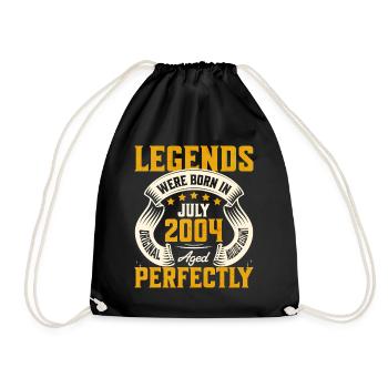 20th Anniversary July Year 2004 - Drawstring Bag - black - Front