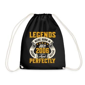18eme Anniversaire Juillet Année 2006 - Sac de sport léger - noir - Devant