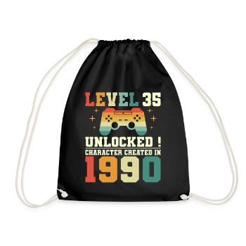 Niveau 35 Anniversaire Gamer 35 Ans - Sac de sport léger - noir - Devant