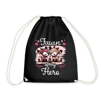 Faon Amour Idée Romantique Couple - Sac de sport léger - noir - Devant