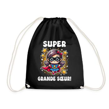 Super Grande Soeur Annonce Grossesse - Sac de sport léger - noir - Devant