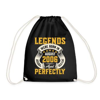 18eme Anniversaire Aout Année 2006 - Sac de sport léger - noir - Devant