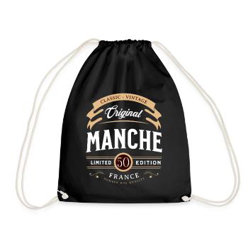 Vintage Manche Département France - Sac de sport léger - noir - Devant