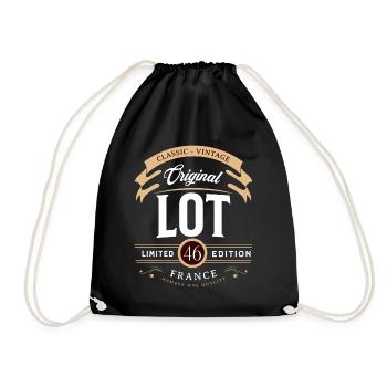 Vintage Lot Département France - Sac de sport léger - noir - Devant