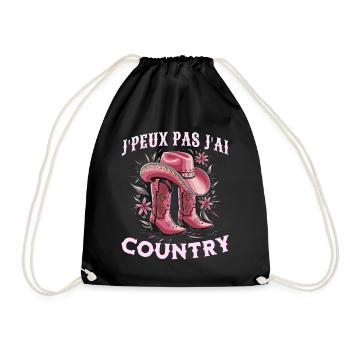 Femme Humour Danse Country Western - Sac de sport léger - noir - Devant