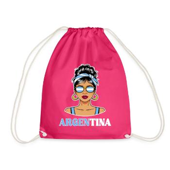 Argentinien Flagge Frauen Argentinien - Turnbeutel - Fuchsia - Vorne