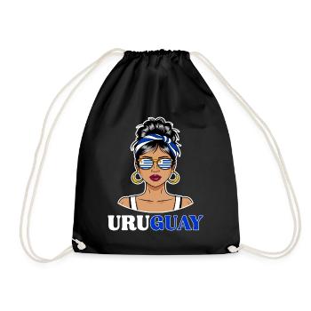 Drapeau Uruguay Femme Uruguayenne - Sac de sport léger - noir - Devant