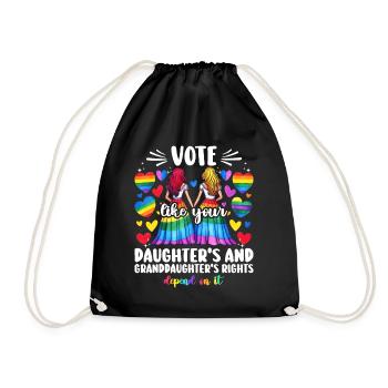 Vote Comme Ta Fille Et Petite Fille Féministe - Sac de sport léger - noir - Devant